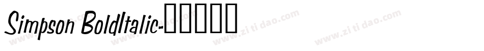 Simpson BoldItalic字体转换